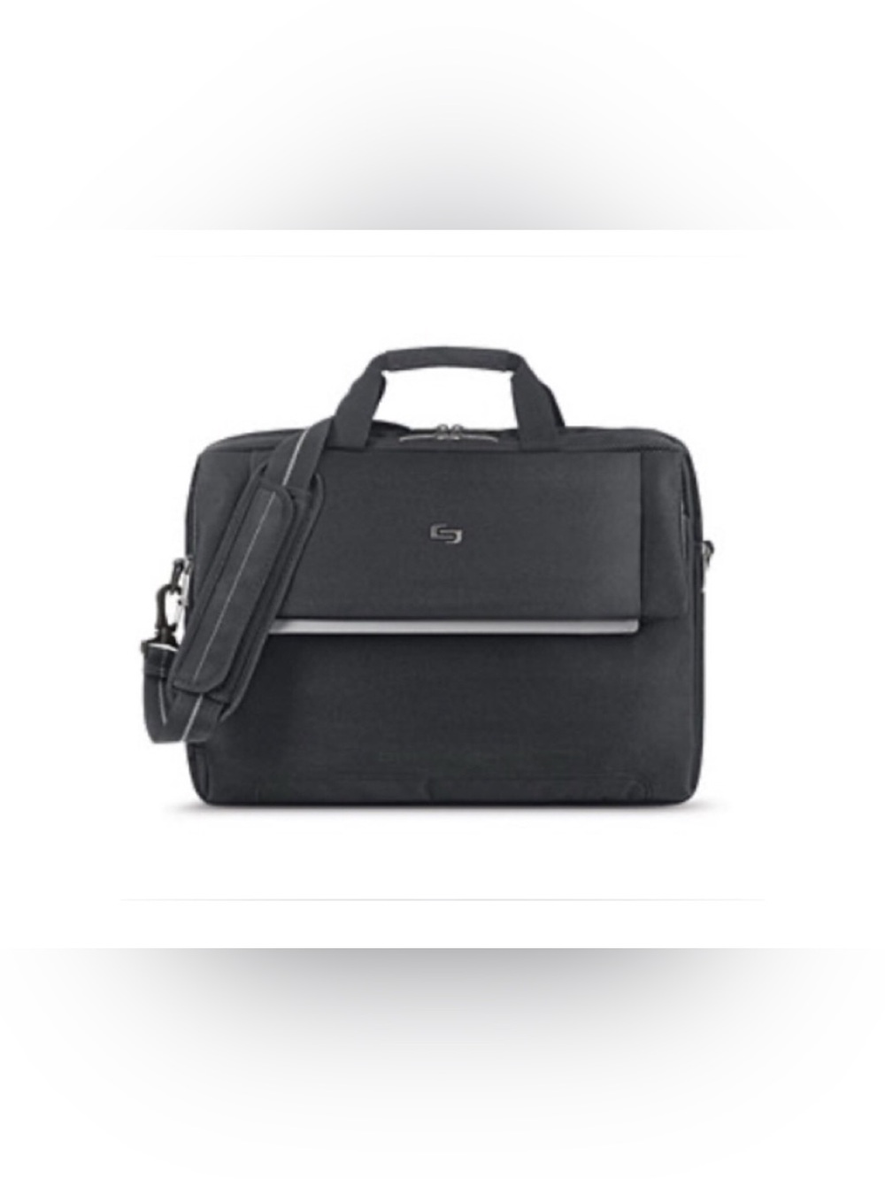 Solo black briefcase messenger/laptop‎ bag in great condition